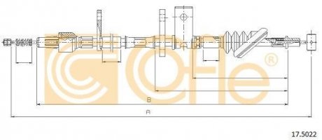 Трос ручного тормоза COFLE 92175022