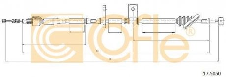 Трос ручного гальма COFLE 92175050
