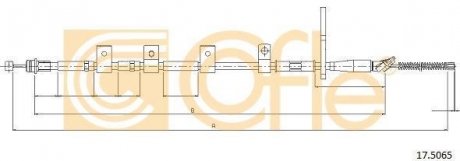 Трос ручного тормоза COFLE 92175065