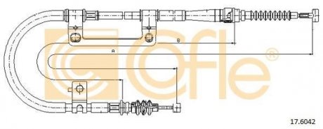 Трос ручного тормоза COFLE 92176042