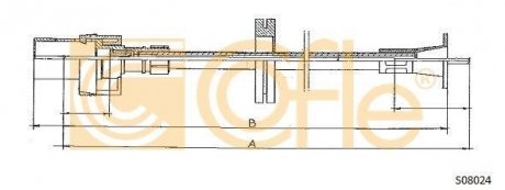 Трос спидометра Ford Sierra 83-87 5bieg. COFLE S08024