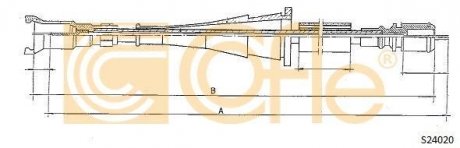 Трос спидометра COFLE S24020 (фото 1)