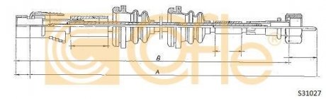 Тросик спідометра COFLE S31027
