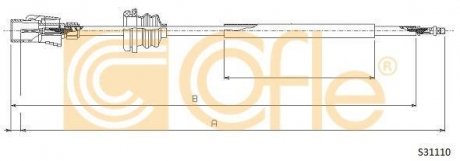 Трос спидометра VW T2 1,9-2,1 81-90 COFLE S31110