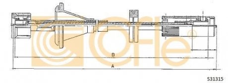 Трос спидометра Audi 100 84- COFLE S31315 (фото 1)