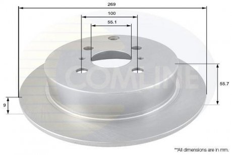 Тормозной диск COMLINE ADC01104 (фото 1)