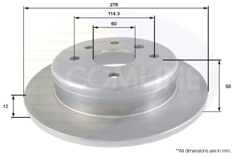 Тормозной диск COMLINE ADC2800