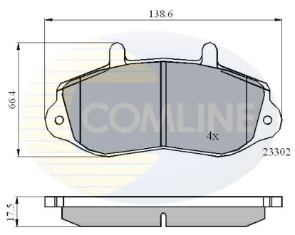 Комплект тормозных колодок, дисковый механизм COMLINE CBP01021