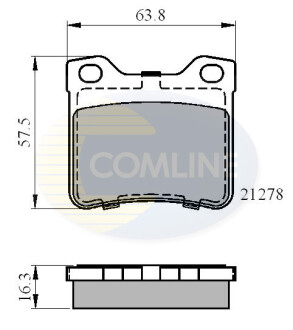 Комплект тормозных колодок, дисковый механизм COMLINE CBP01060