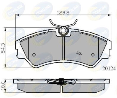 Комплект тормозных колодок, дисковый механизм COMLINE CBP01073