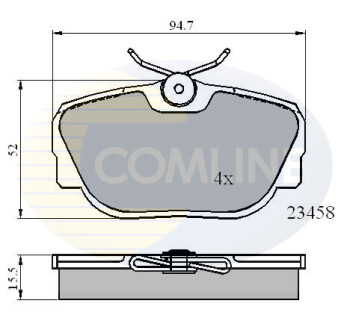 Комплект тормозных колодок, дисковый механизм COMLINE CBP01093