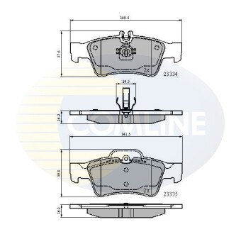 Тормозные колодки, дисковый тормоз (набор) COMLINE CBP01118