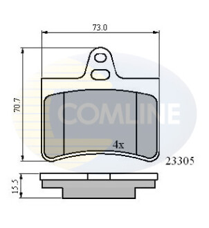 Тормозные колодки, дисковый тормоз (набор) COMLINE CBP01122 (фото 1)