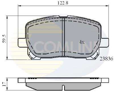 Гальмівні колодки, дискове гальмо (набір) COMLINE CBP01132