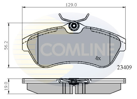 Комплект тормозных колодок, дисковый механизм COMLINE CBP01146