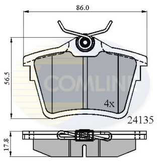 Комплект тормозных колодок, дисковый механизм COMLINE CBP01252