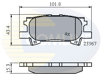 Комплект тормозных колодок, дисковый механизм COMLINE CBP01279