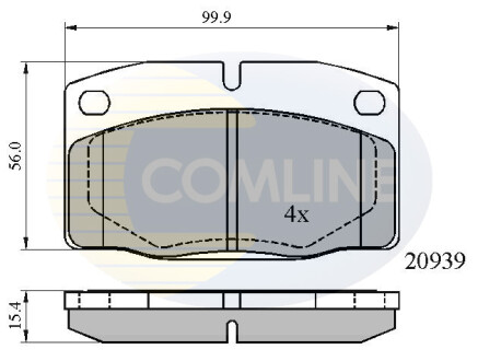 Комплект тормозных колодок, дисковый тормоз COMLINE CBP0135