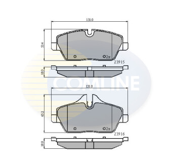 Комплект тормозных колодок, дисковый механизм COMLINE CBP01531