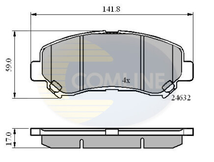 Комплект тормозных колодок, дисковый тормоз COMLINE CBP01577