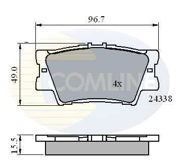 Комплект тормозных колодок, дисковый тормоз COMLINE CBP01581