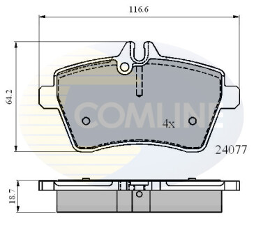 Комплект тормозных колодок, дисковый тормоз COMLINE CBP01592