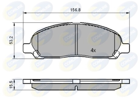 Комплект тормозных колодок, дисковый механизм COMLINE CBP01606