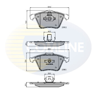 Комплект тормозных колодок, дисковый механизм COMLINE CBP01607