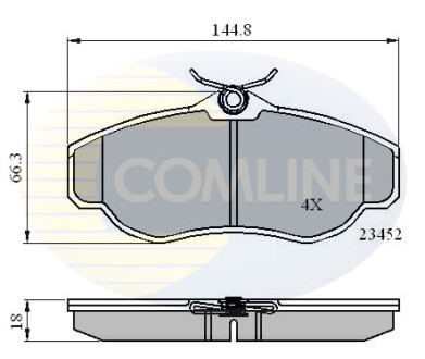 Комплект тормозных колодок, дисковый механизм COMLINE CBP0162