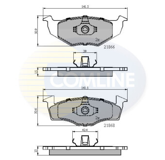 Тормозные колодки, дисковый тормоз (набор) COMLINE CBP0180