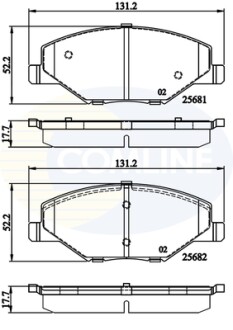 Гальмівні колодки (набір) COMLINE CBP02126