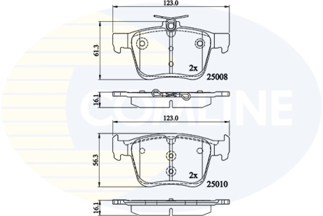 Тормозные колодки.) COMLINE CBP02156