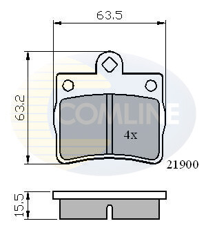 Тормозные колодки, дисковый тормоз (набор) COMLINE CBP0220