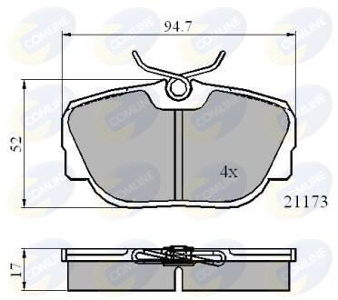 Комплект тормозных колодок, дисковый механизм COMLINE CBP0361