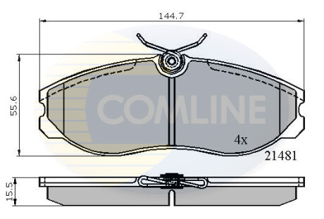 Комплект тормозных колодок, дисковый механизм COMLINE CBP0447