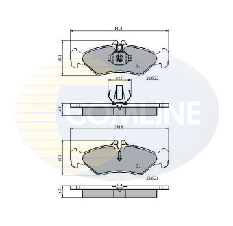 Комплект тормозных колодок, дисковый тормоз COMLINE CBP0453