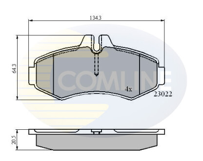 Комплект тормозных колодок, дисковый тормоз COMLINE CBP0480