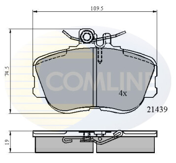 Тормозные колодки, дисковый тормоз (набор) COMLINE CBP0503