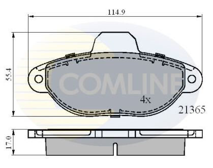 Комплект тормозных колодок, дисковый механизм COMLINE CBP0509