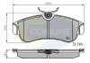 Комплект тормозных колодок, дисковый механизм COMLINE CBP0566 (фото 1)