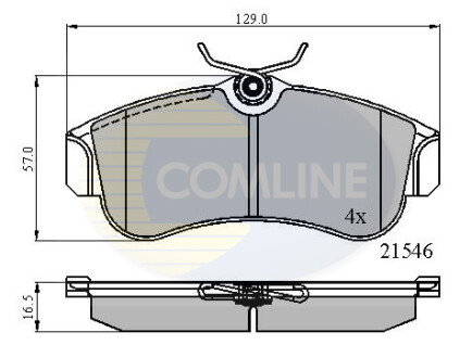 Комплект тормозных колодок, дисковый механизм COMLINE CBP0566