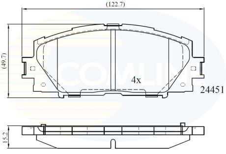 Комплект тормозных колодок, дисковый механизм COMLINE CBP06014