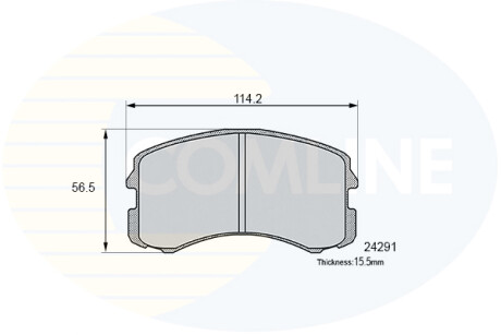 Комплект тормозных колодок, дисковый механизм COMLINE CBP06061