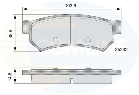 Комплект тормозных колодок, дисковый механизм COMLINE CBP06100