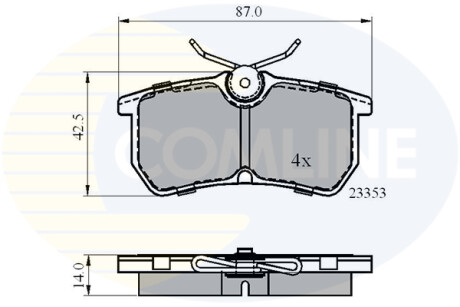 Тормозные колодки, дисковый тормоз (набор) COMLINE CBP0705