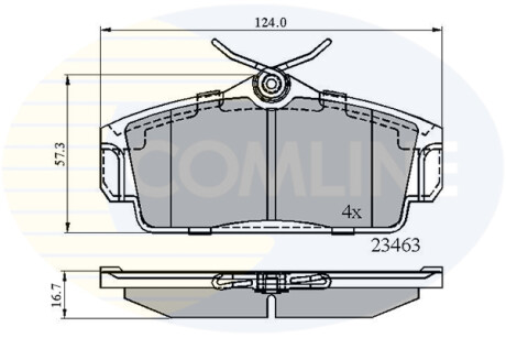 Комплект тормозных колодок, дисковый механизм COMLINE CBP0740