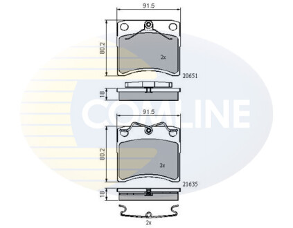 Комплект тормозных колодок, дисковый механизм COMLINE CBP0953