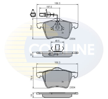 Комплект тормозных колодок, дисковый механизм COMLINE CBP11168