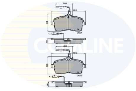 Комплект тормозных колодок, дисковый механизм COMLINE CBP11250