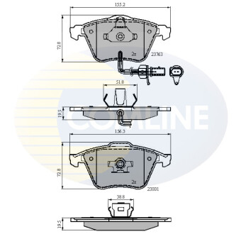 Комплект тормозных колодок, дисковый тормоз COMLINE CBP11753 (фото 1)